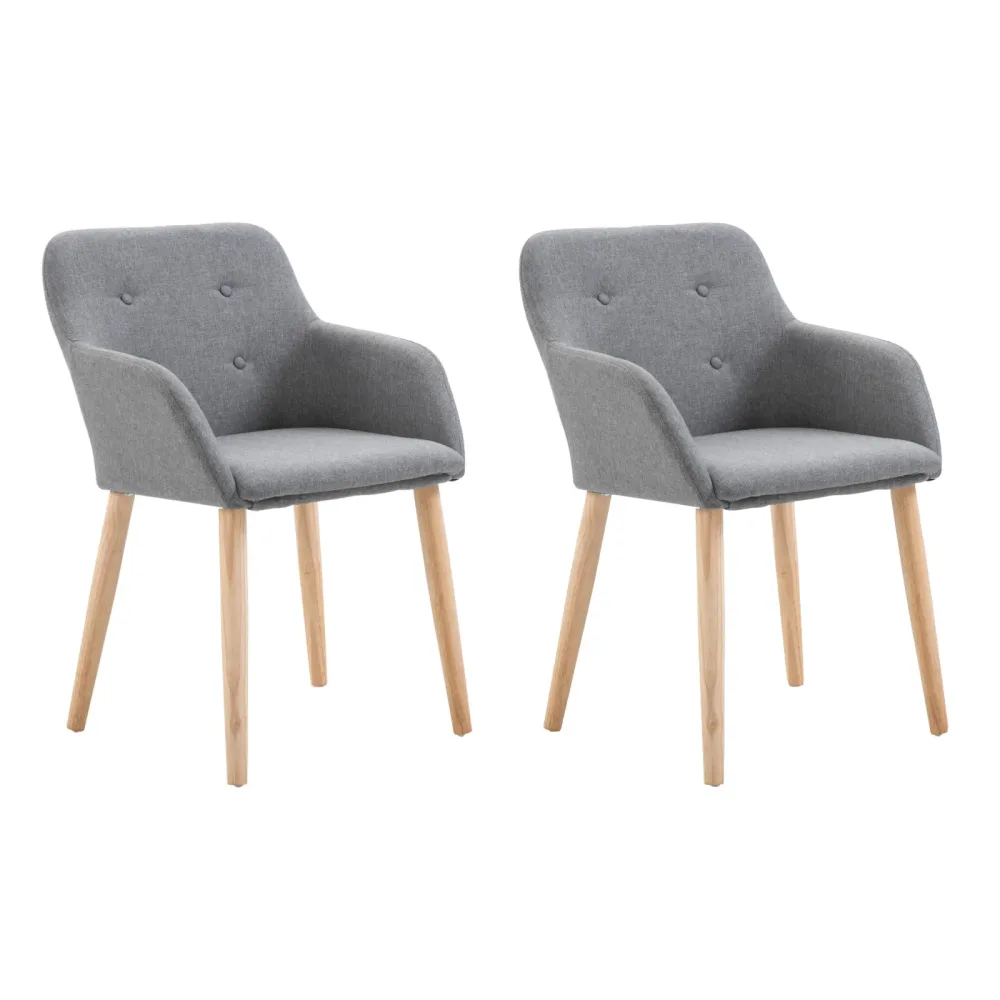 Esszimmerstuhl FABIO 2er Set grau
