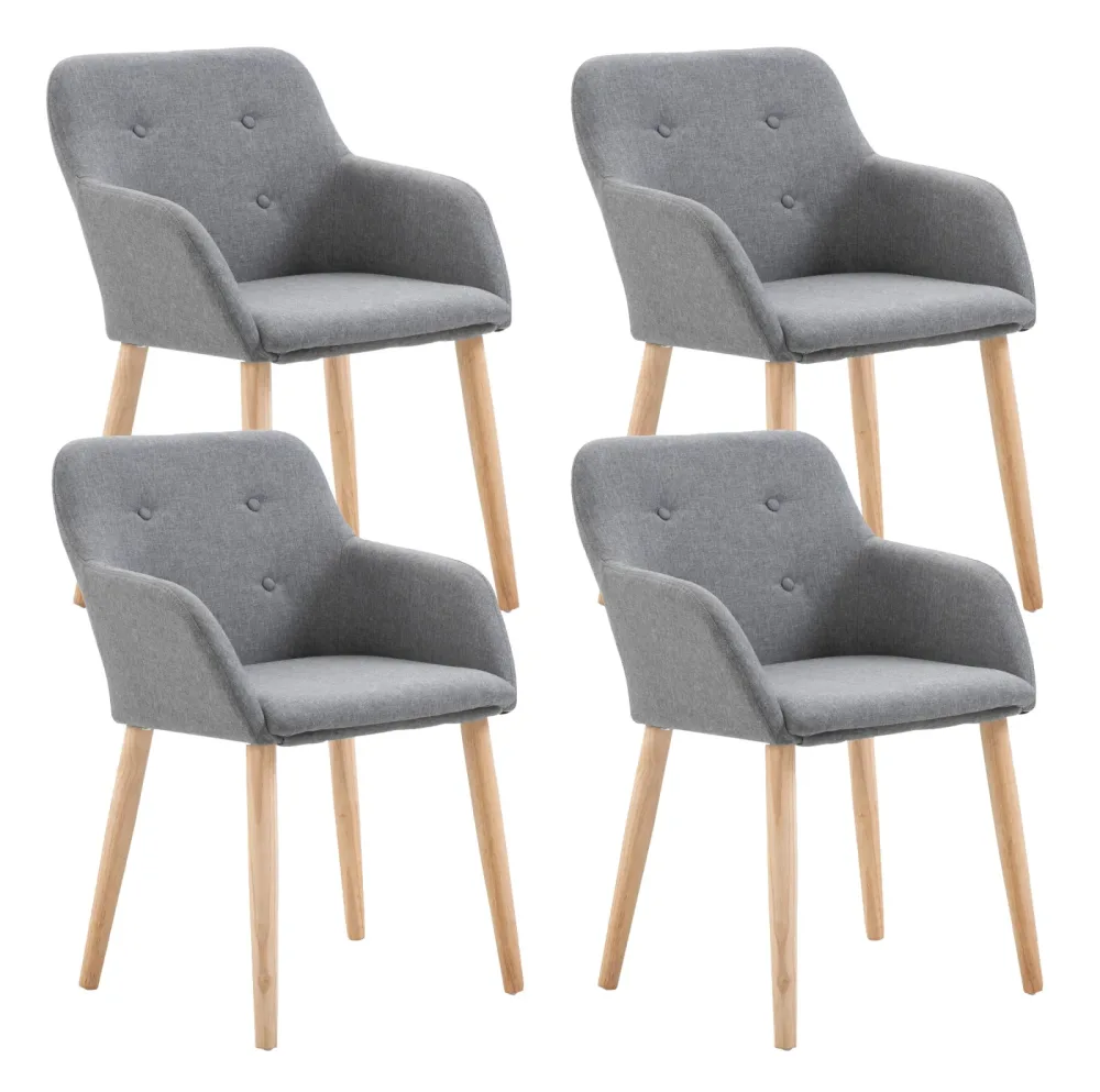 Esszimmerstuhl FABIO 4er Set grau