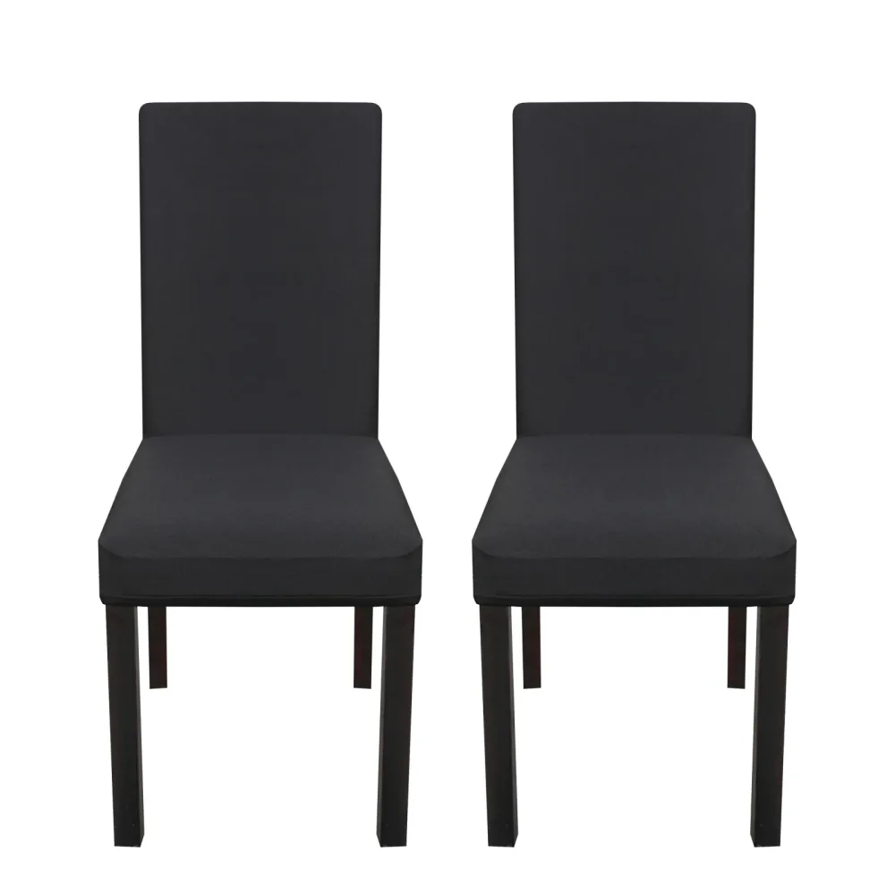 Stuhlbezug 2er Set schwarz
