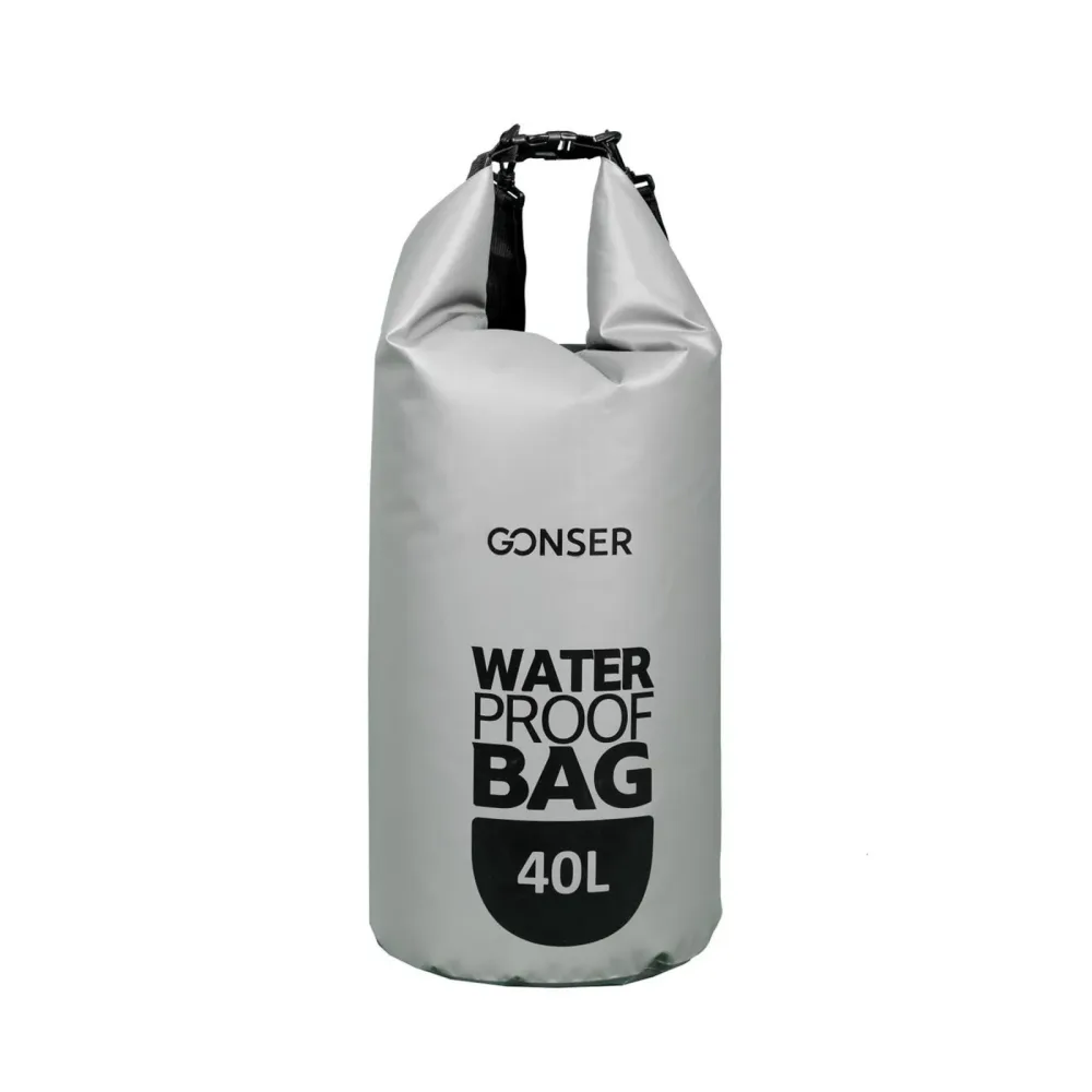 Dry Bag Tasche wasserdicht grau 40L