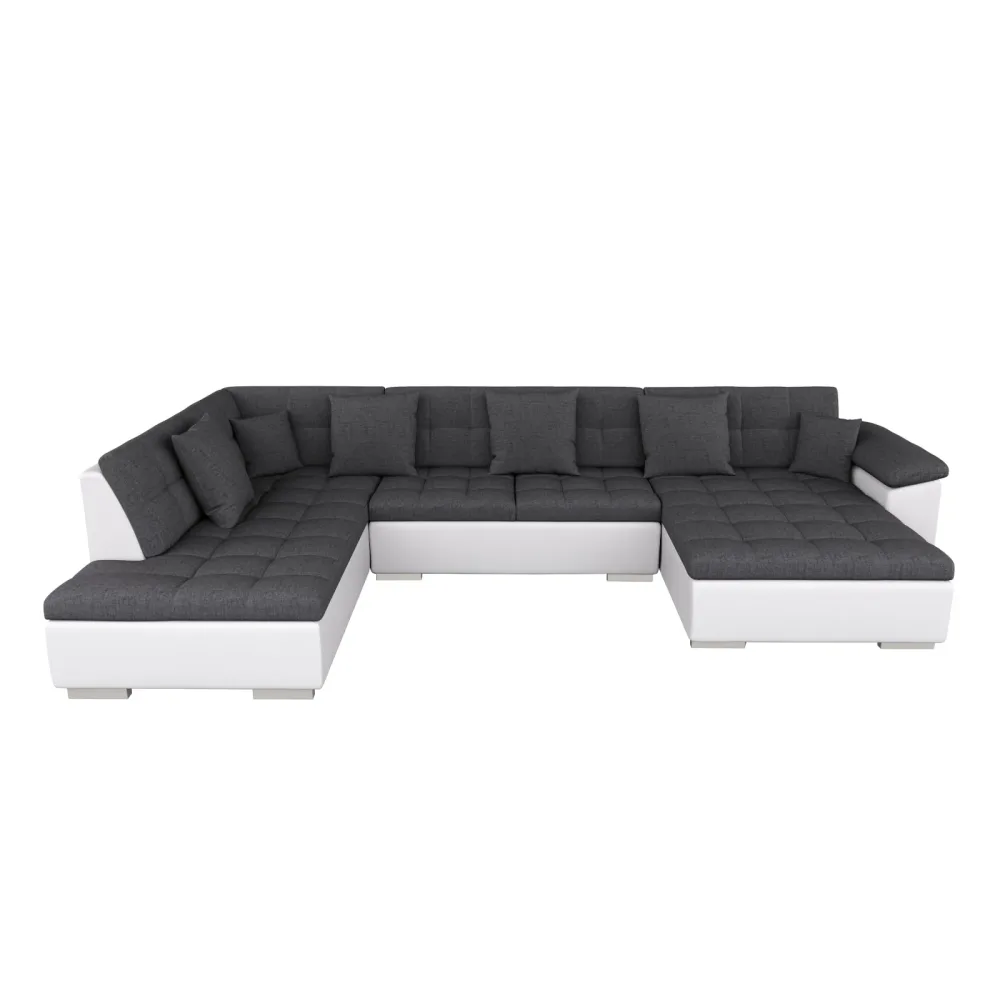 Ecksofa ARIA rechts anthrazit/weiss