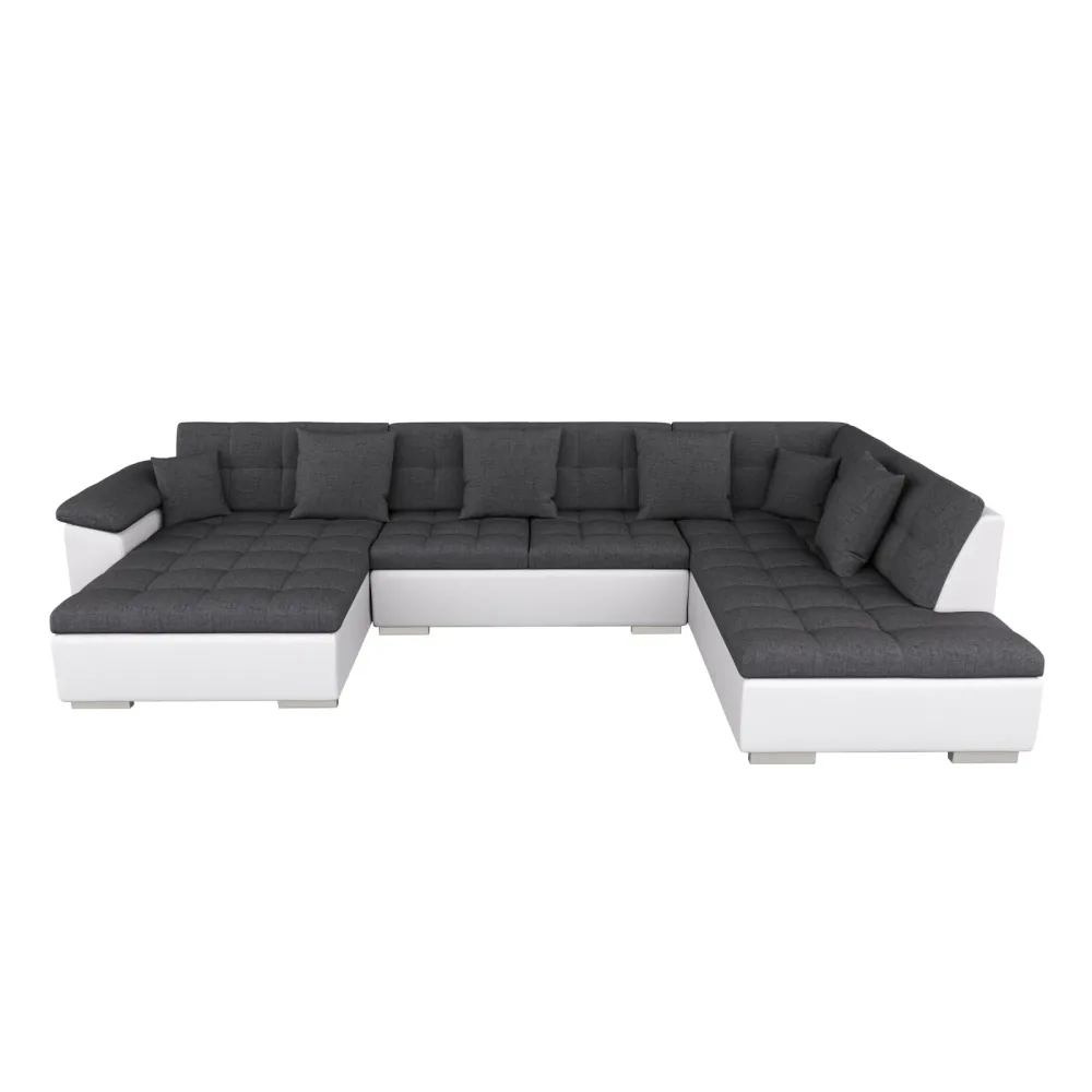Ecksofa ARIA links anthrazit/weiss
