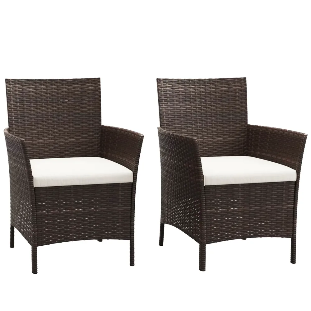Rattanstühle JASMINA 2er Set braun