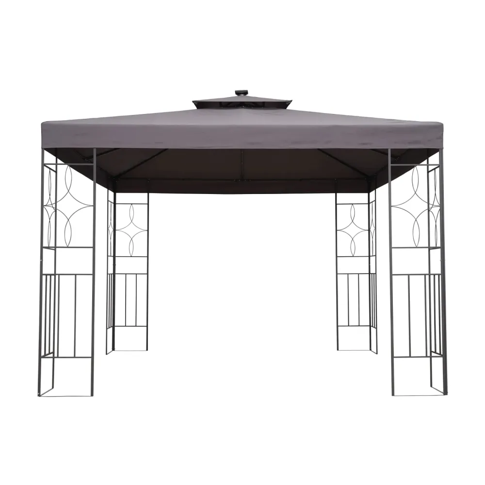 Gartenpavillon LED SUNSET 3 x 3 m anthrazit