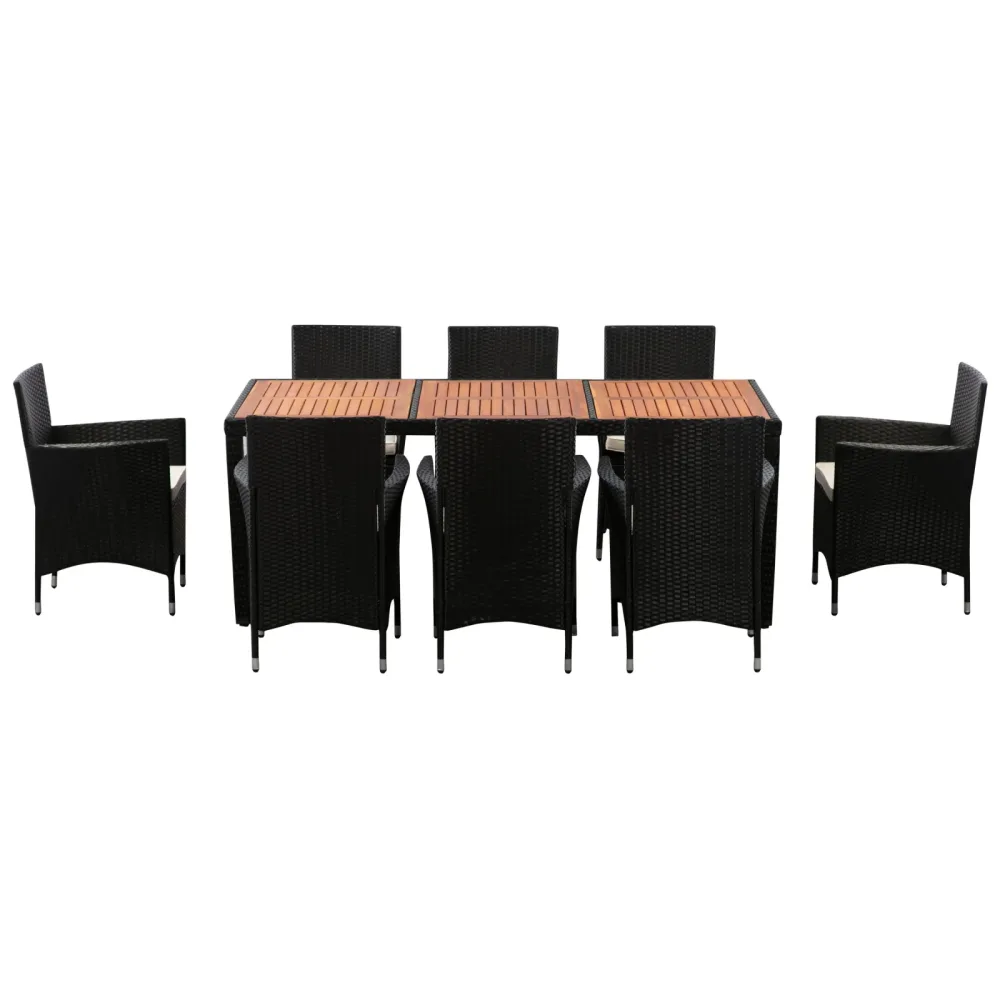 Rattangarnitur PISA 1 Tisch und 8 Stühle