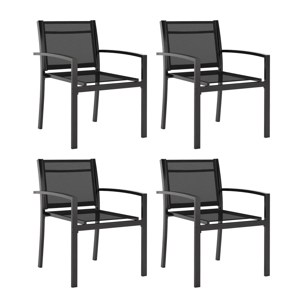 Gartenstuhl 4er Set anthrazit