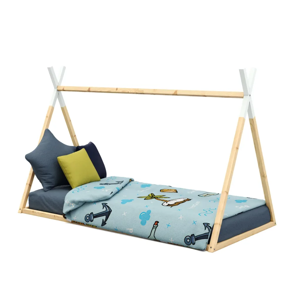 Kinderbett TIPI 90 x 200 cm natur