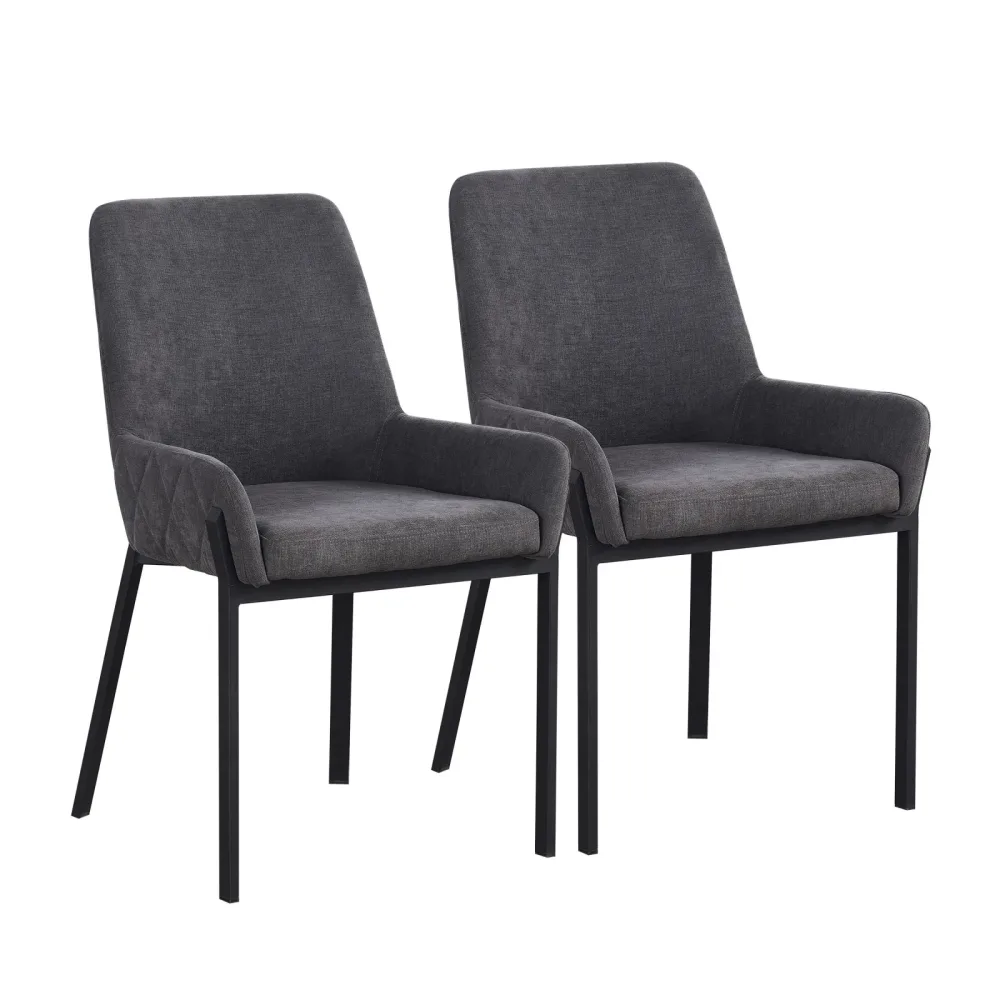 Esszimmerstuhl DIEGO 2er Set grau