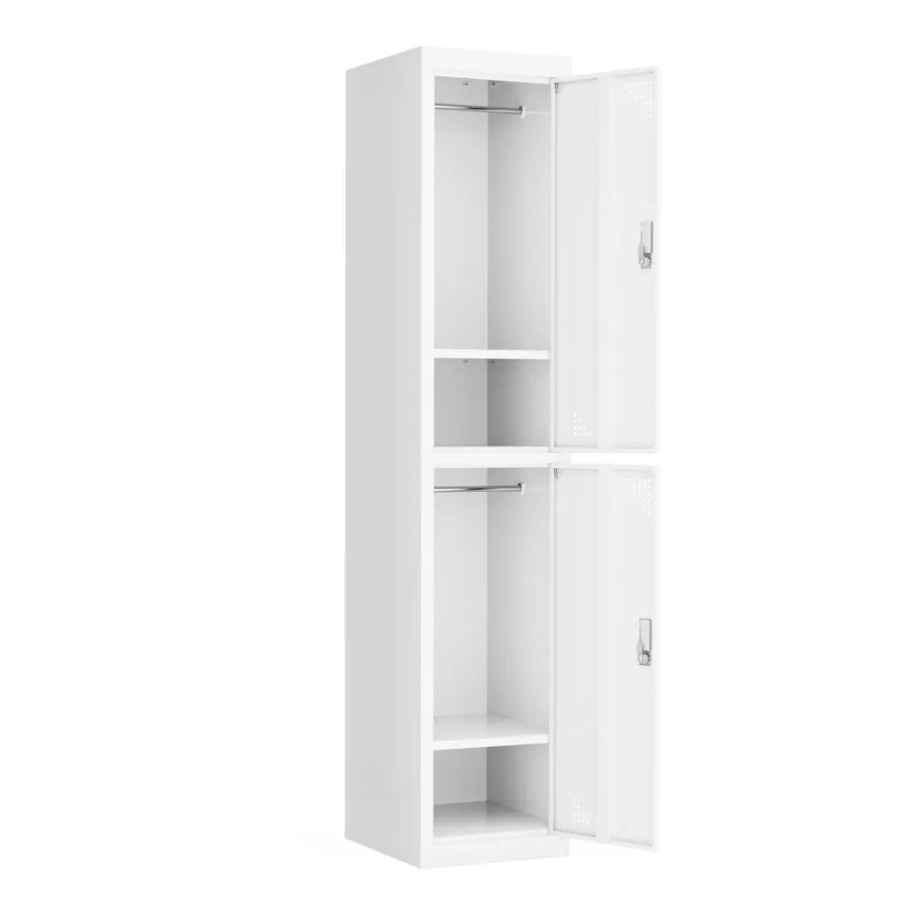 Garderobe Spind 2 Türen 38 x 185 cm weiss