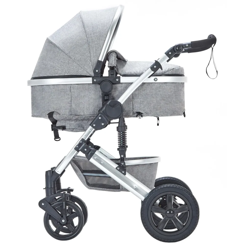 Kinderwagen COZY 2-in-1 grau/silber