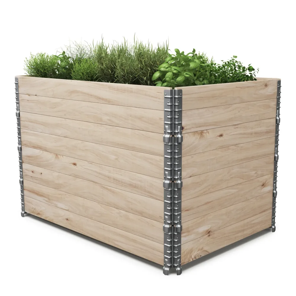 Faltrahmen für Hochbeet Holz 120 x 80 x 20 cm 4er Set