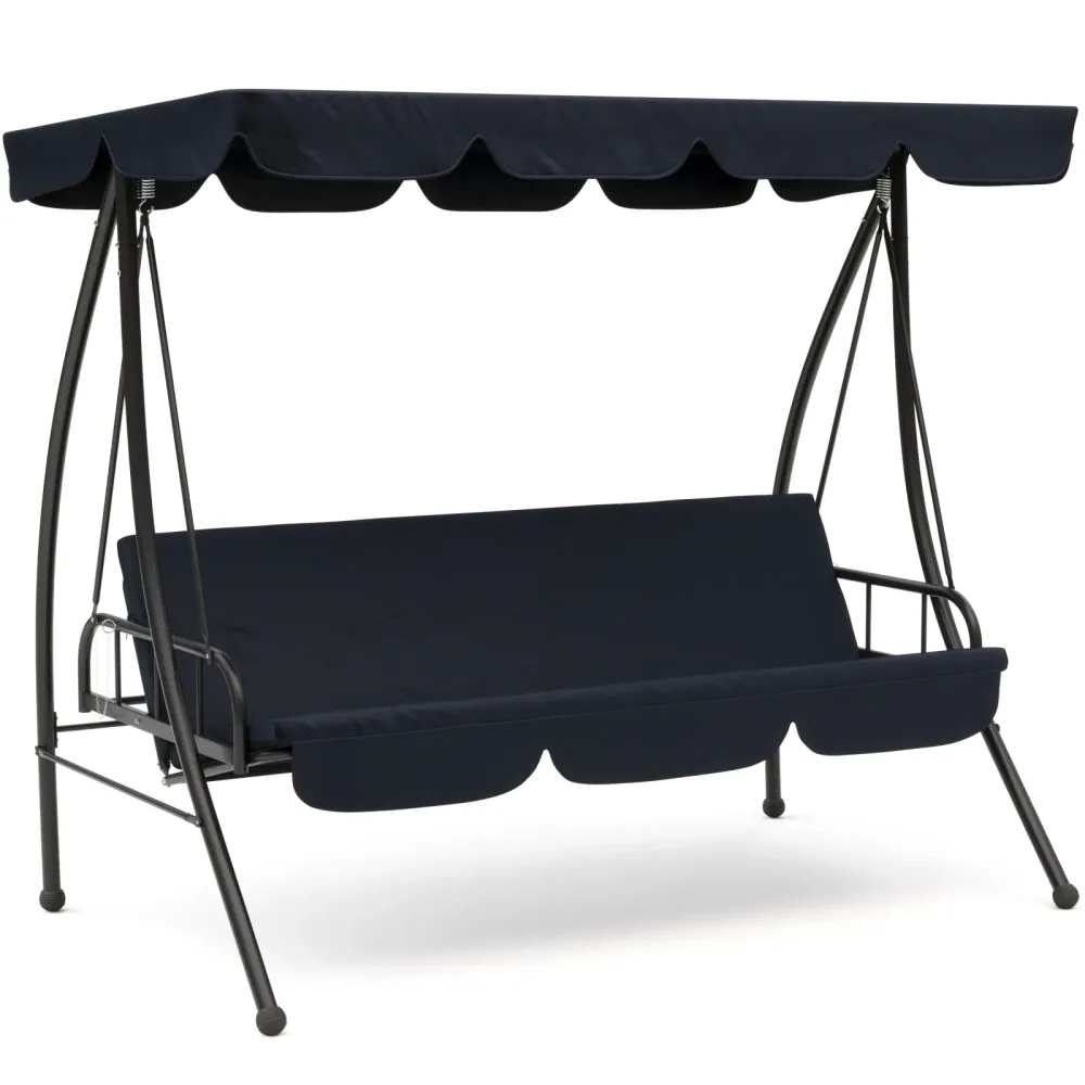 Gartenmöbel Hollywoodschaukel XL schwarz