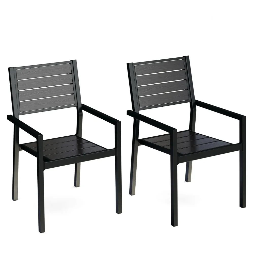 Gartenstuhl PELO 2er Set schwarz