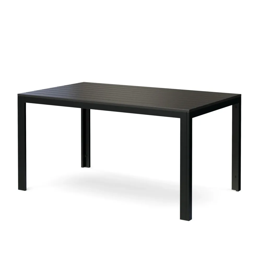 Gartentisch RIVI 150 x 90 cm schwarz