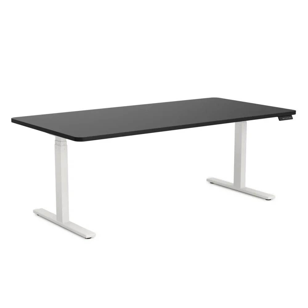 Stehpult elektrisch PREMIUM schwarz/weiss 180 x 90 cm
