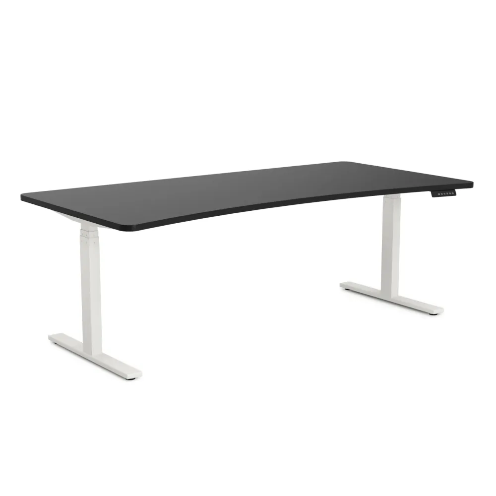 Stehpult elektrisch PREMIUM schwarz/weiss 200 x 92 cm