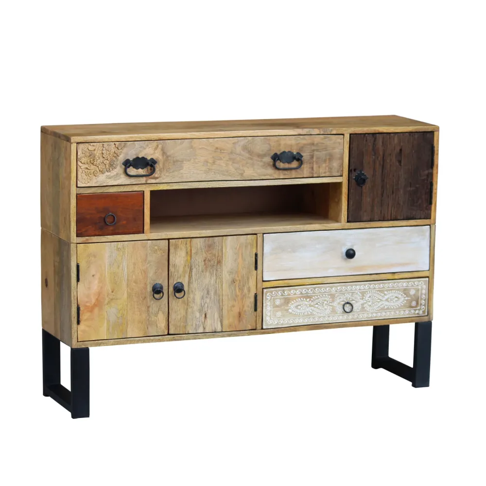 Sideboard Holz Vintage REMI 115 x 80 cm
