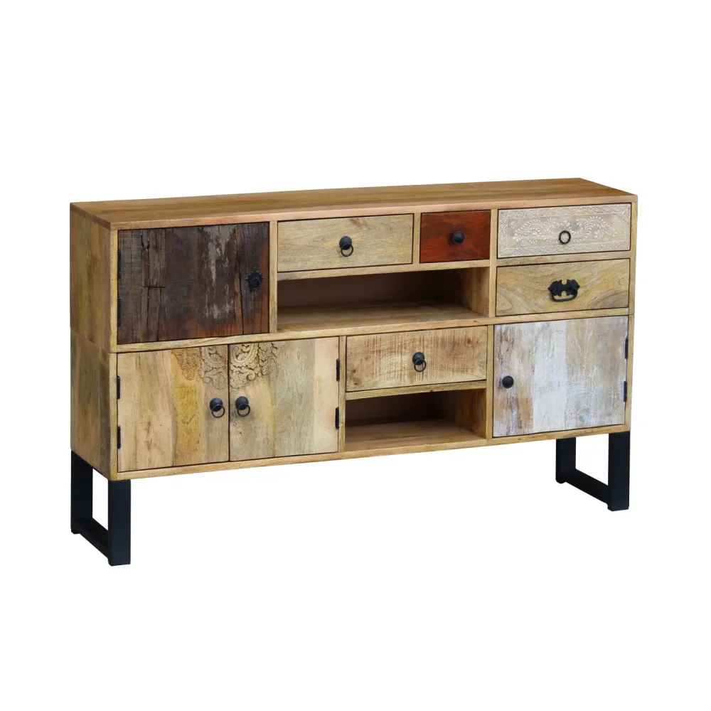 Sideboard Holz Vintage REMI 140 x 80 cm