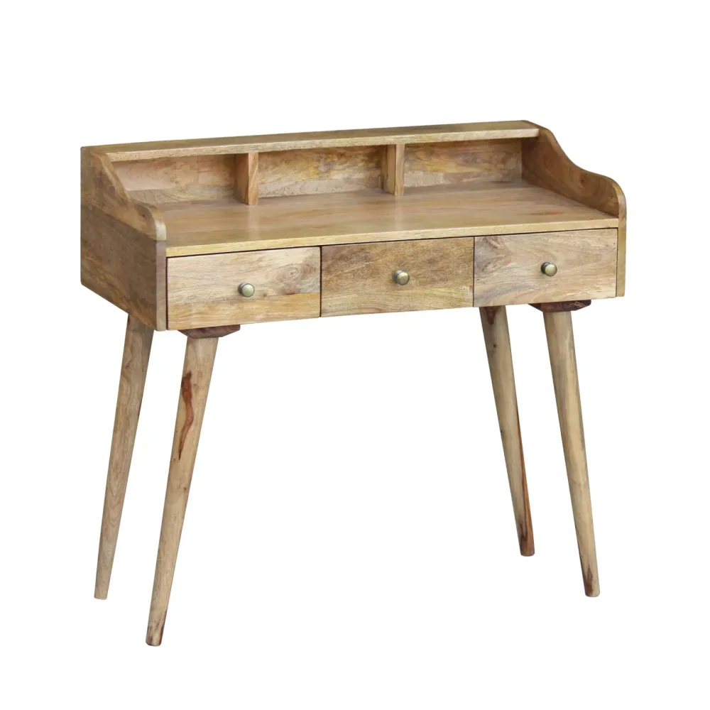 Schreibtisch Holz Vintage LOUISE mit Schubladen 90 x 45 x 86 cm