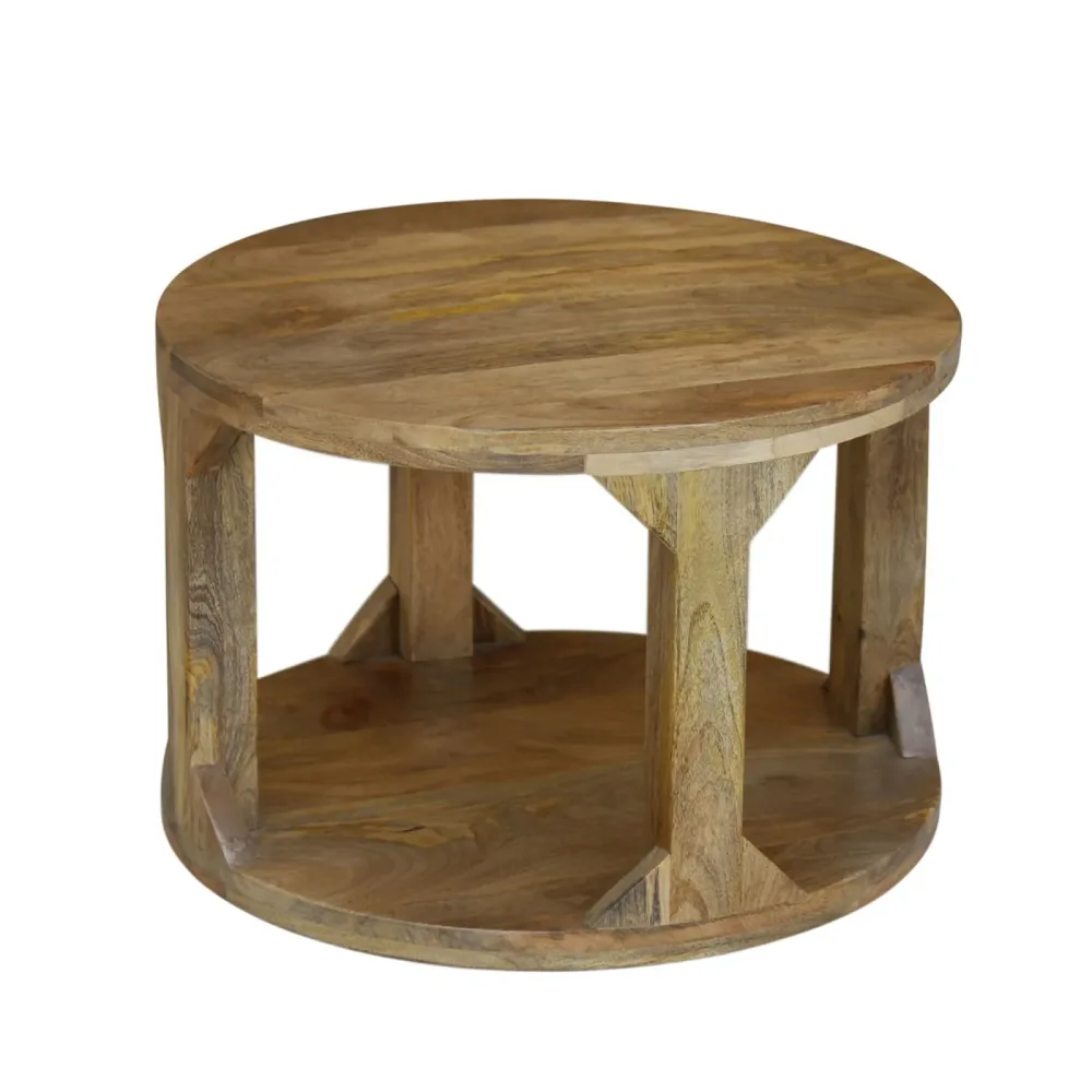 Beistelltisch Holz FELICIA rund 60 x 40 cm natur