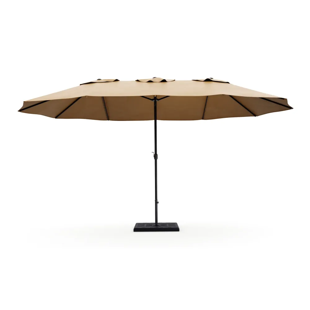 Doppel-Sonnenschirm SOLI 460 x 270 cm braun
