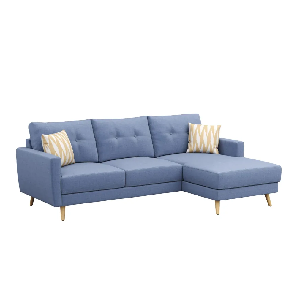 Ecksofa MANDY rechts blau