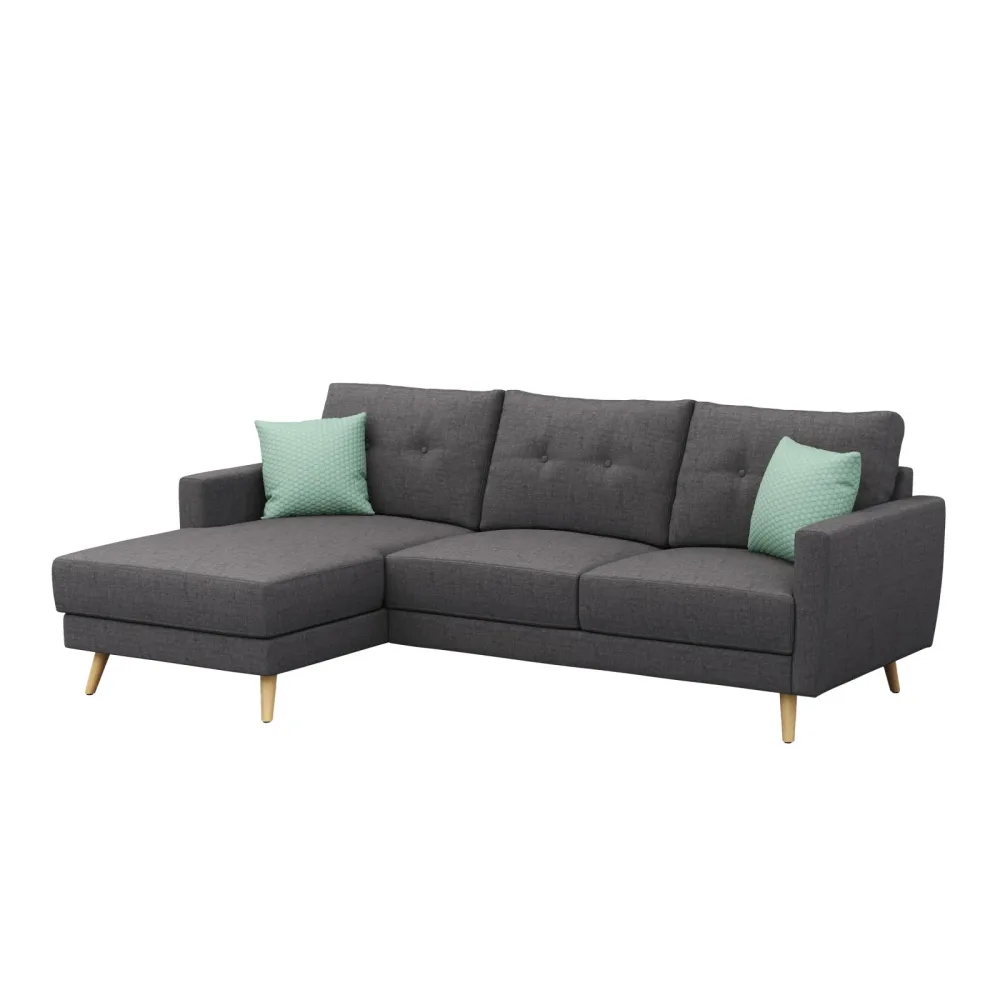 Ecksofa MANDY links anthrazit
