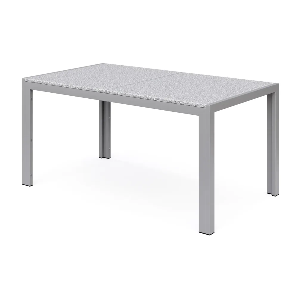 Granittisch 140 x 80 x 75 cm grau