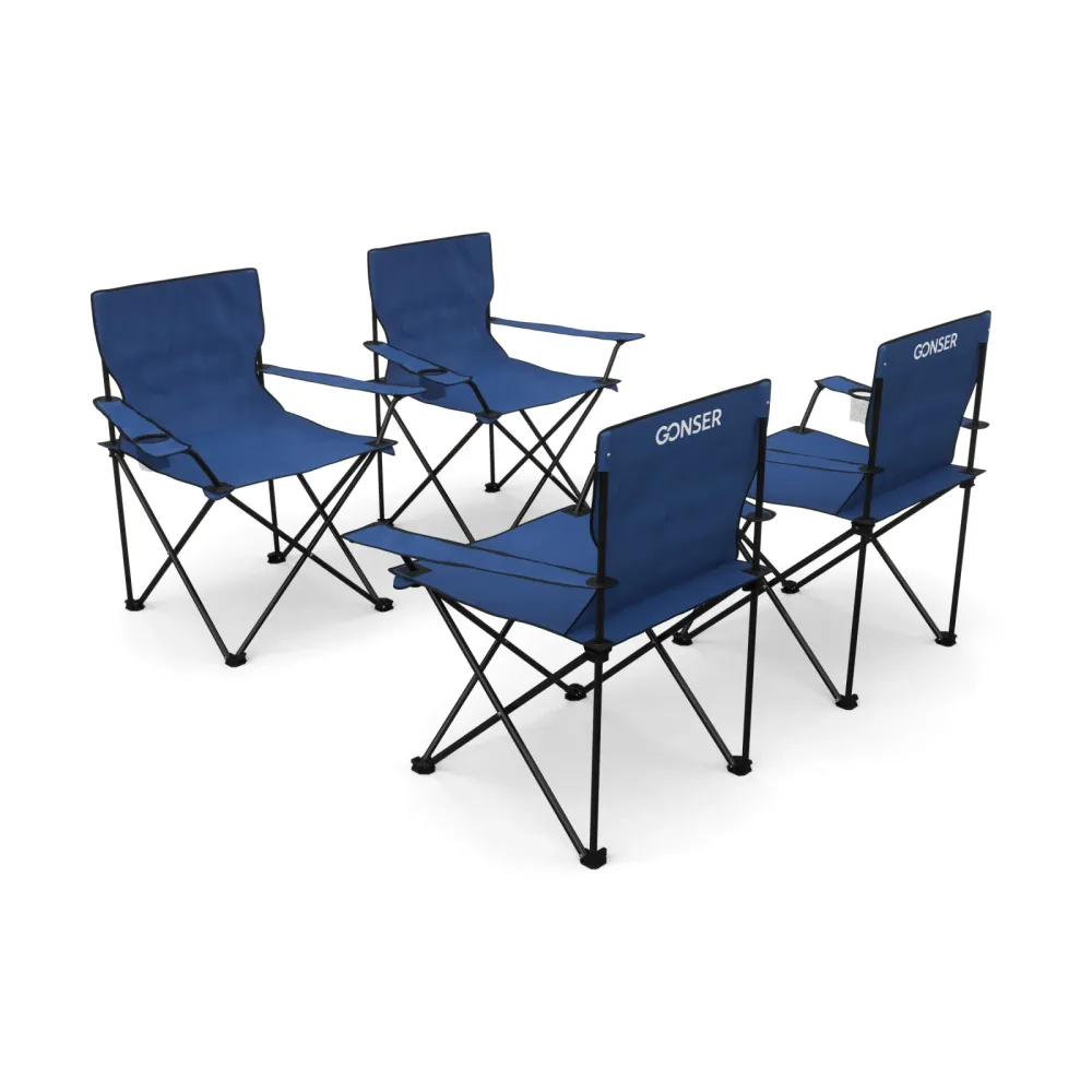 Campingstuhl 4er Set navy