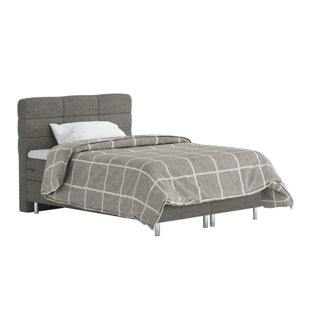 Boxspringbett MIDNIGHT 140 x 200 cm grau