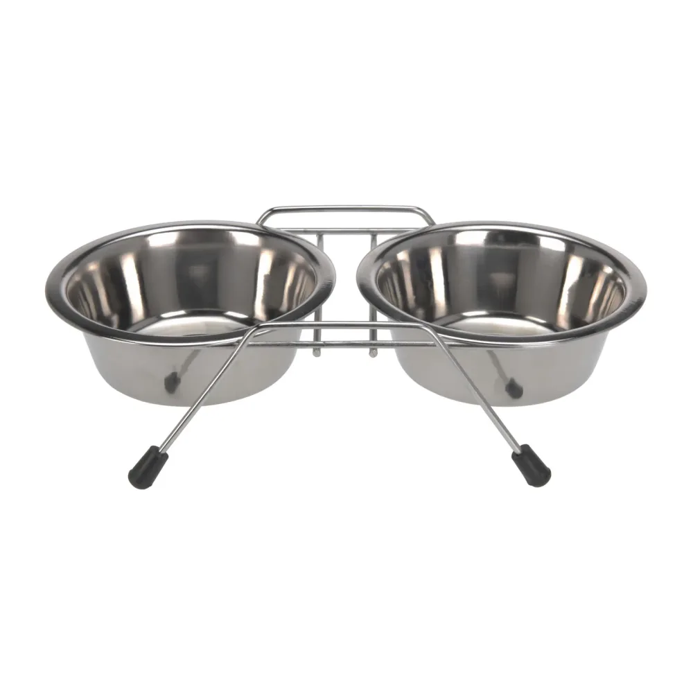 Fressnapf Edelstahl 2er Set mit Ständer Ø 16.5 cm