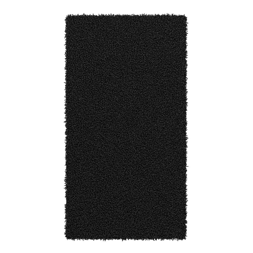 Hochflor Teppich 60 x 110 cm anthrazit