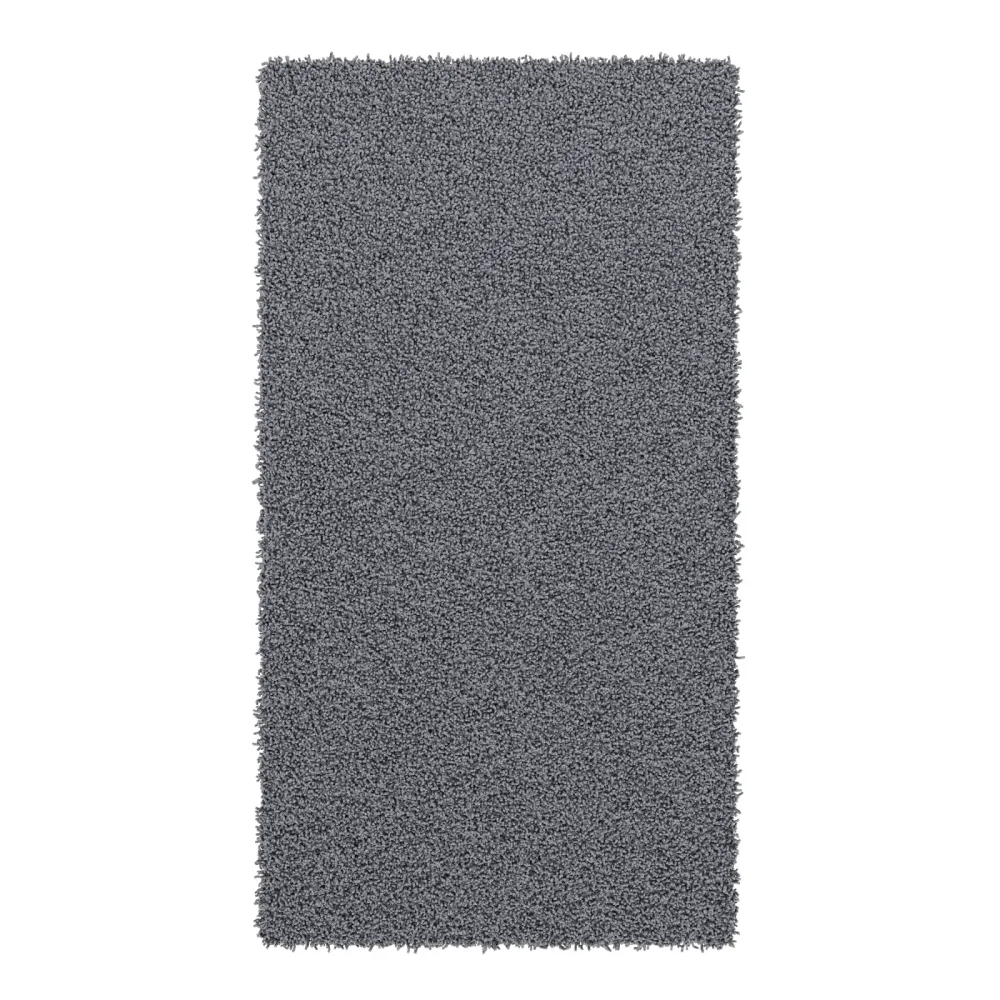 Hochflor Teppich 60 x 110 cm grau