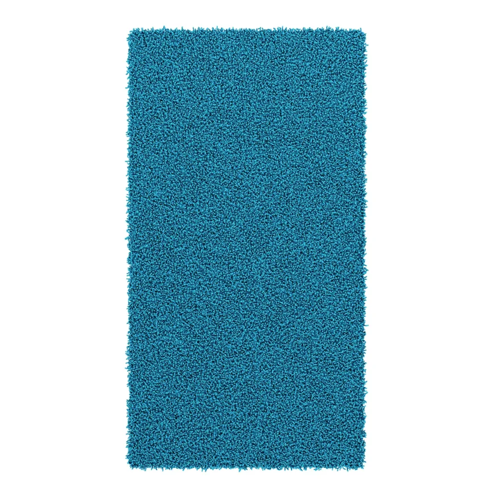 Hochflor Teppich 60 x 110 cm türkis
