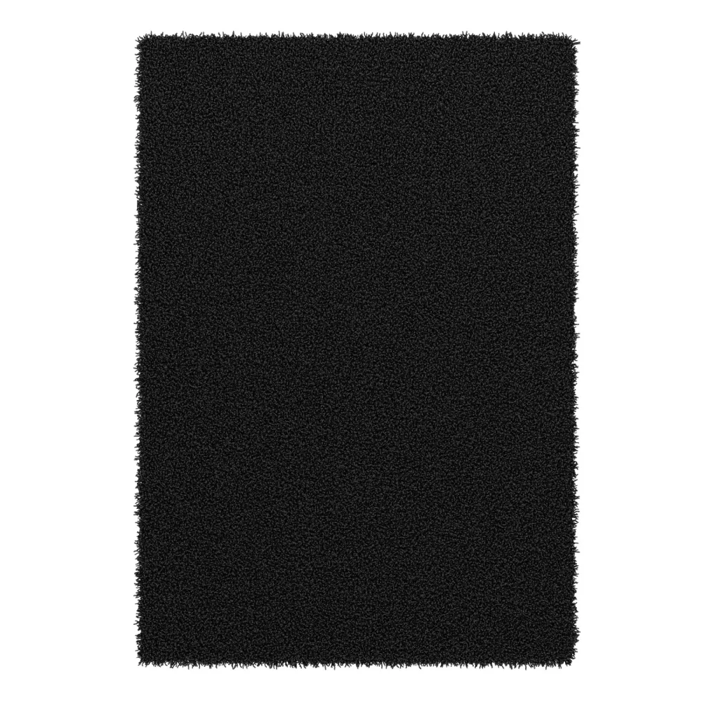 Hochflor Teppich 80 x 150 cm anthrazit
