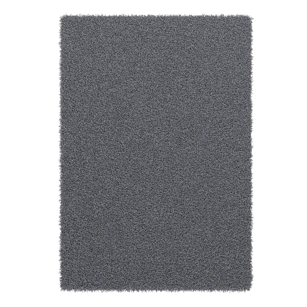 Hochflor Teppich 120 x 170 cm grau
