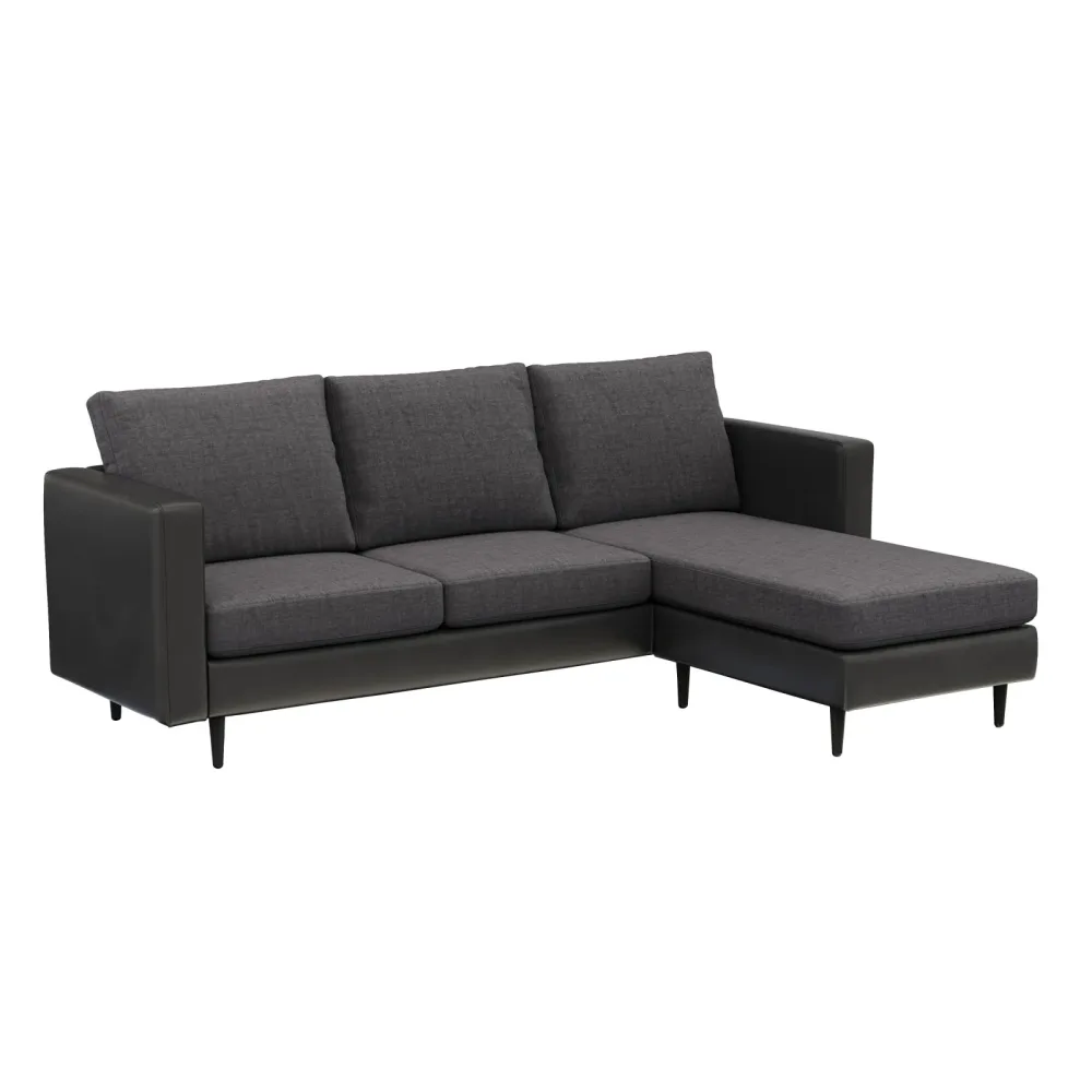 Ecksofa TYLER rechts anthrazit