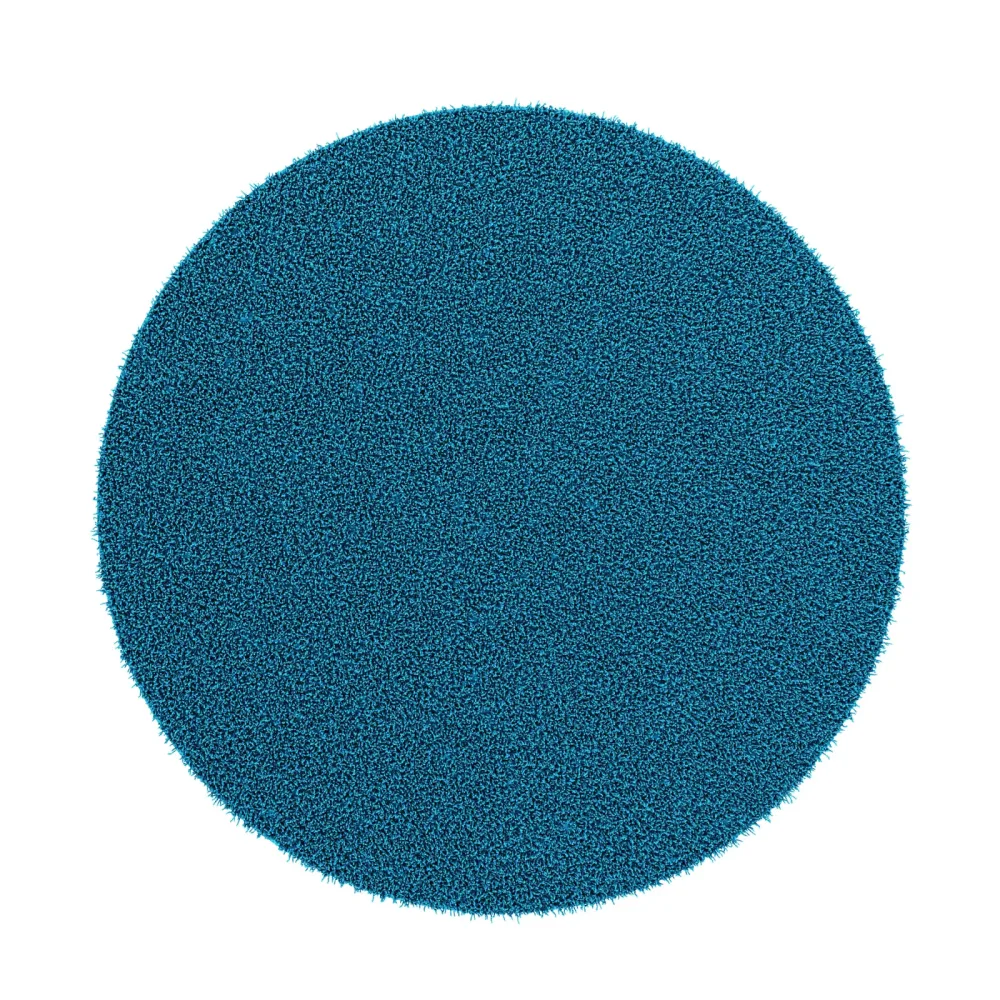 Hochflor Teppich rund 120 cm türkis