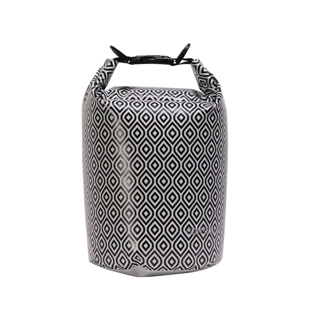 Dry Bag Tasche wasserdicht schwarz/weiss 5L