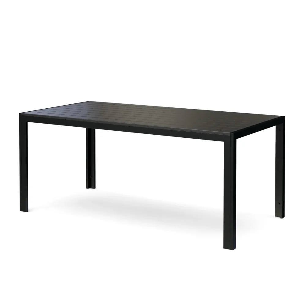 Gartentisch ENZI 180 x 90 cm schwarz