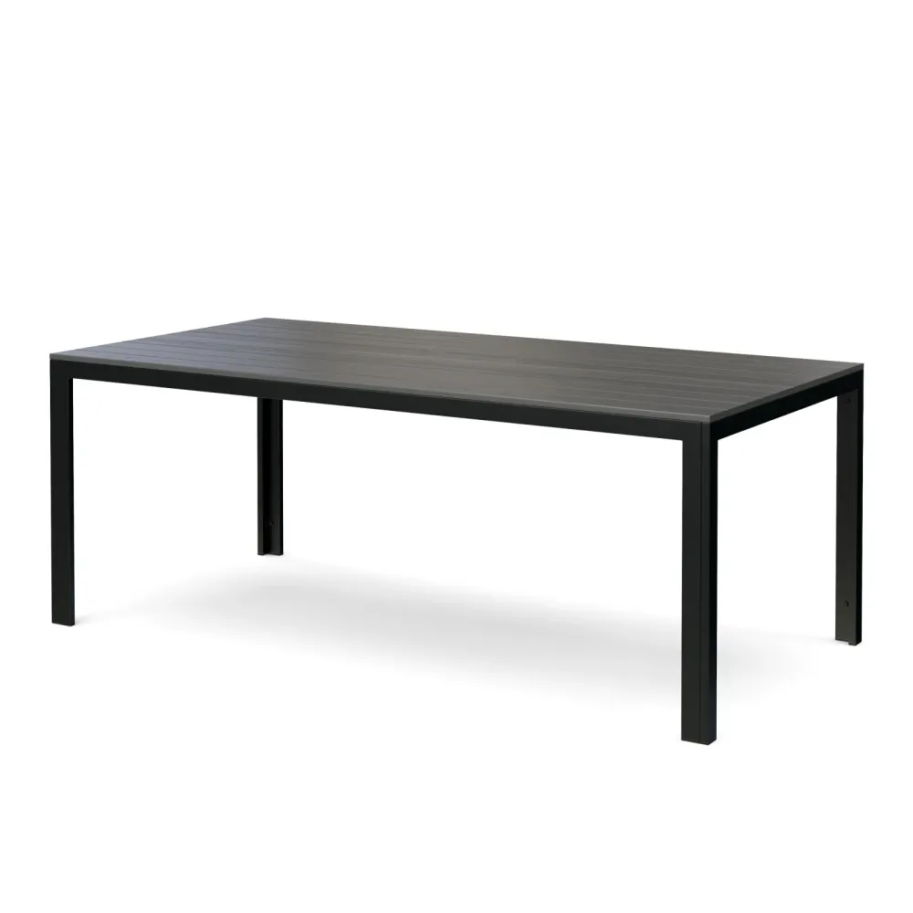 Gartentisch KAVO 200 x 100 cm anthrazit/schwarz