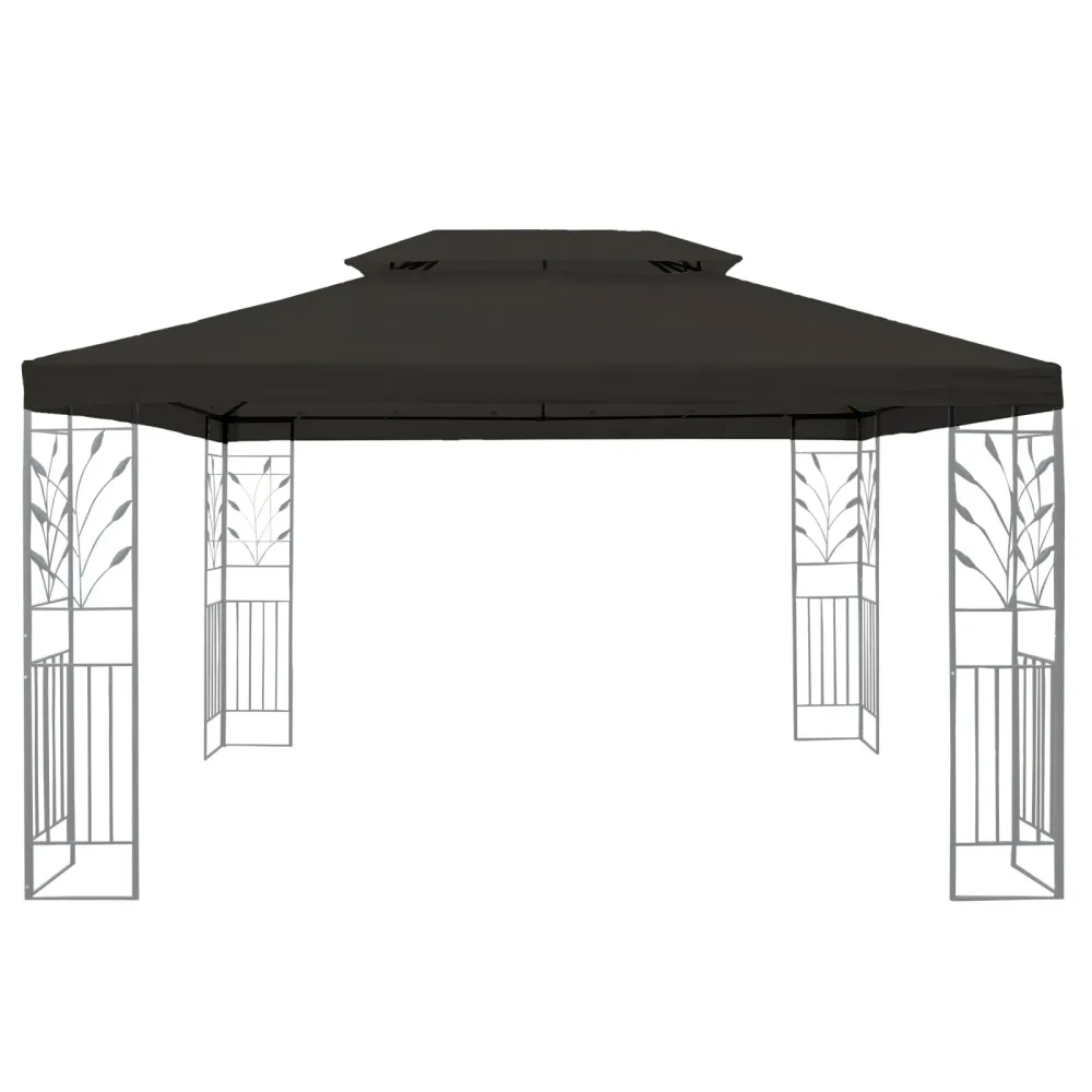 Dach Gartenpavillon LAVEN 4 x 3 m anthrazit