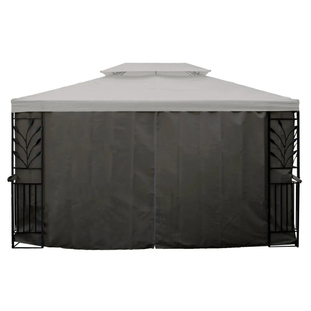 Seitenwände Gartenpavillon LAVEN 4 x 3 m anthrazit