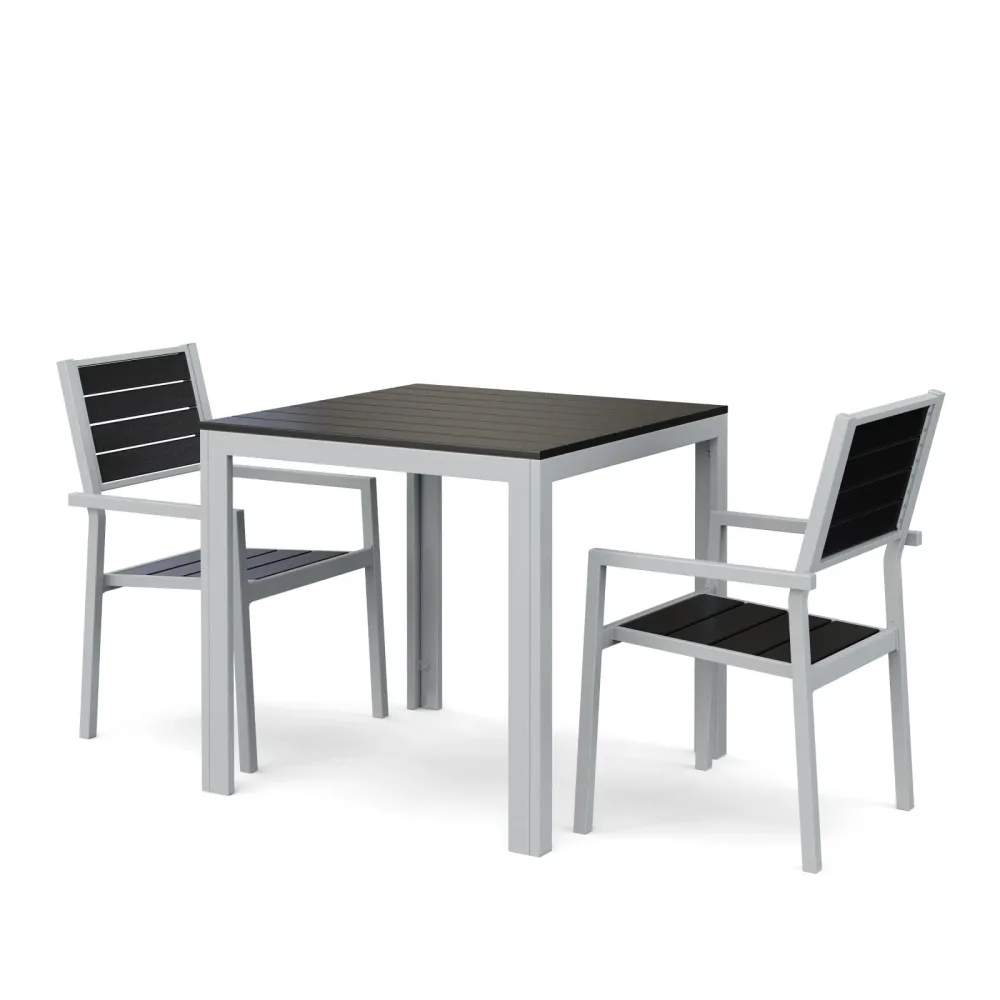 Gartenmöbel Set NELI 2 Stühle anthrazit