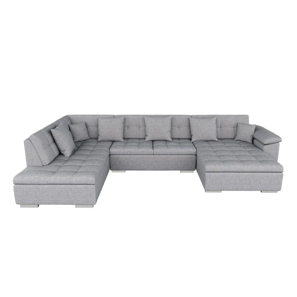 Ecksofa ARIA rechts grau