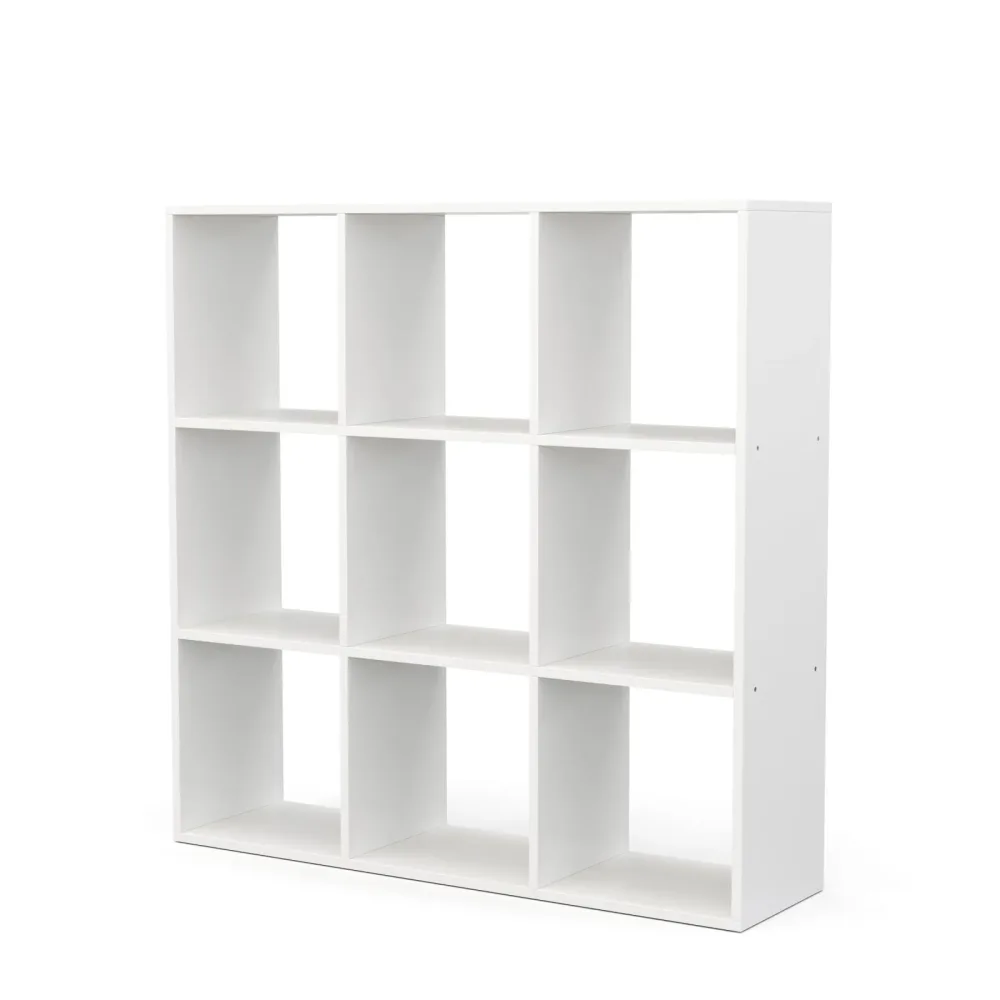 Bücherregal Raumteiler NOUR 9 Fächer 107 x 107 cm weiss