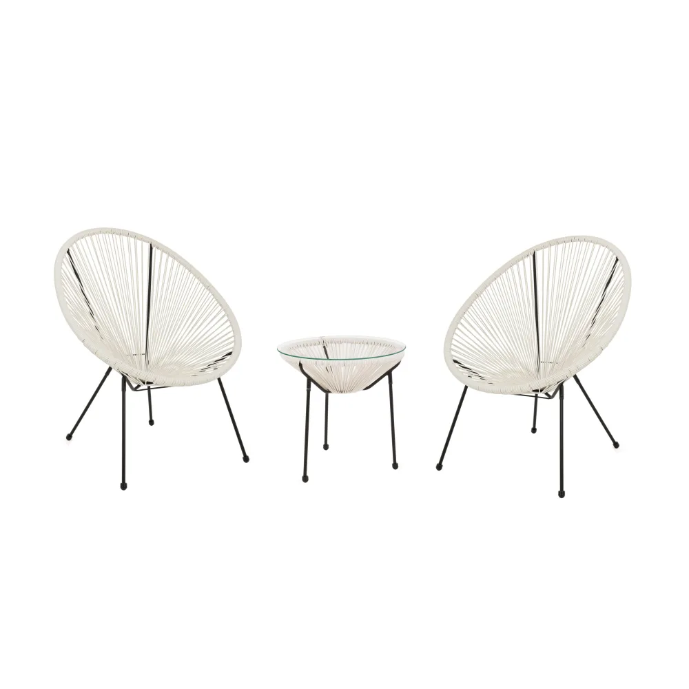 Gartenmöbel Set ACAPULCO weiss