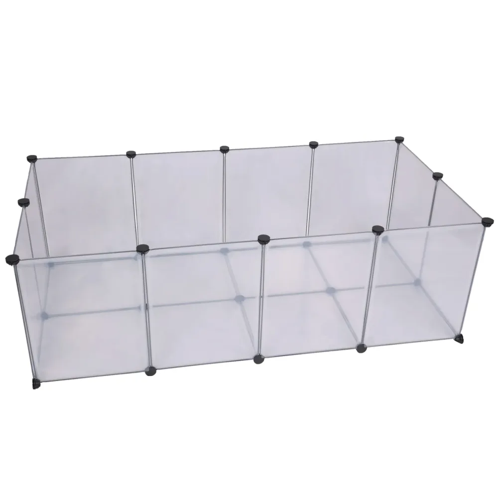 Freilaufgehege mit Bodenplatten weiss