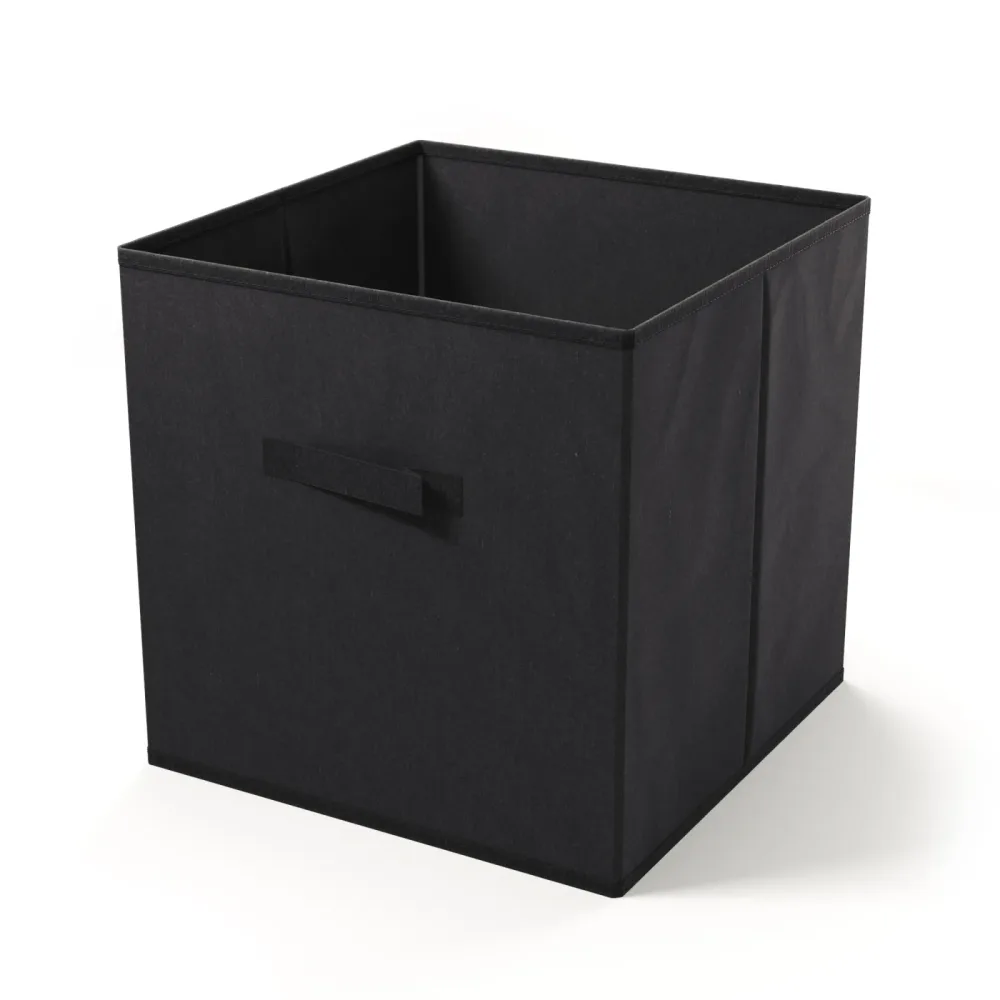Aufbewahrungsbox 33 x 33 cm 2er Set schwarz