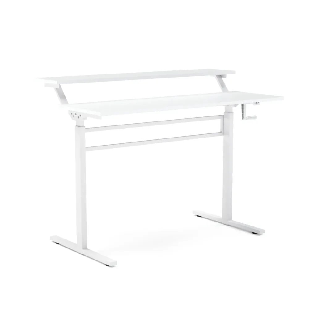 Stehpult 2 Ebenen manuell höhenverstellbar weiss 120 x 40 cm